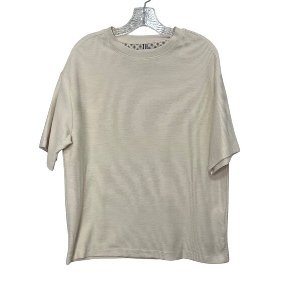 Denim & Flower Ricky Singh Textured Tshirt Mens Small Beige New Relaxed Fit - Picture 1 of 12
